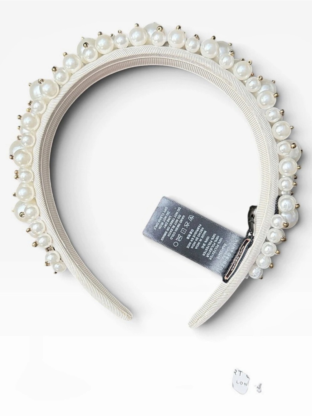 Kurt Geiger London Small Eagle Headband White & Gold - Picture 3 of 6